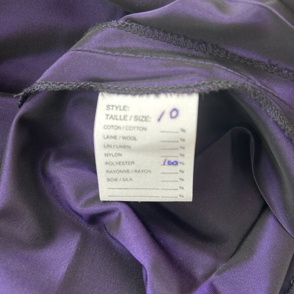 Marie Saint Pierre Festive Purple Pleated Holiday Mini Skirt – X-Small XS - Picture 9 of 9